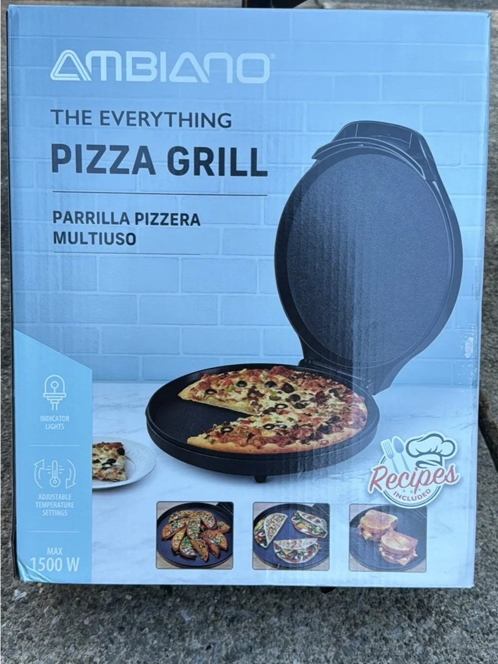 Ambiano Pizza Grill - Black